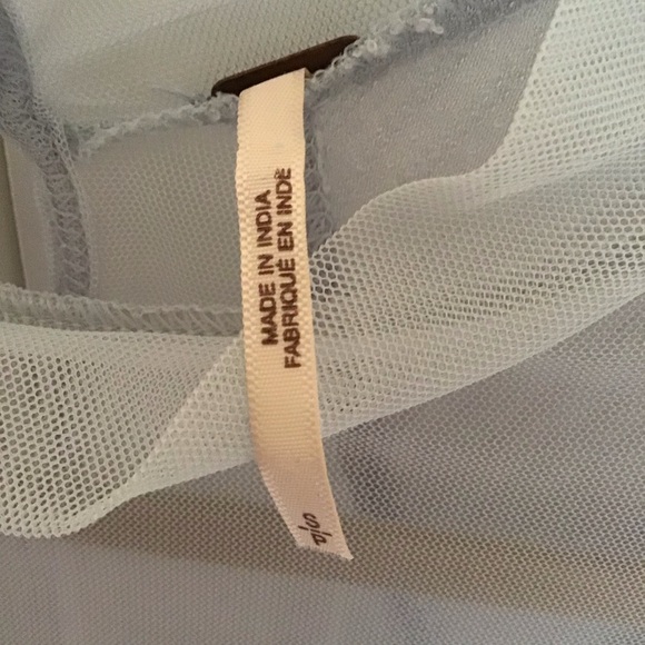 Free people floral mesh dress blue S - Picture 6 of 6